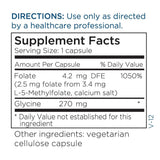 Metabolic Maintenance etiqueta de ingredientes señalando calidad y limpieza