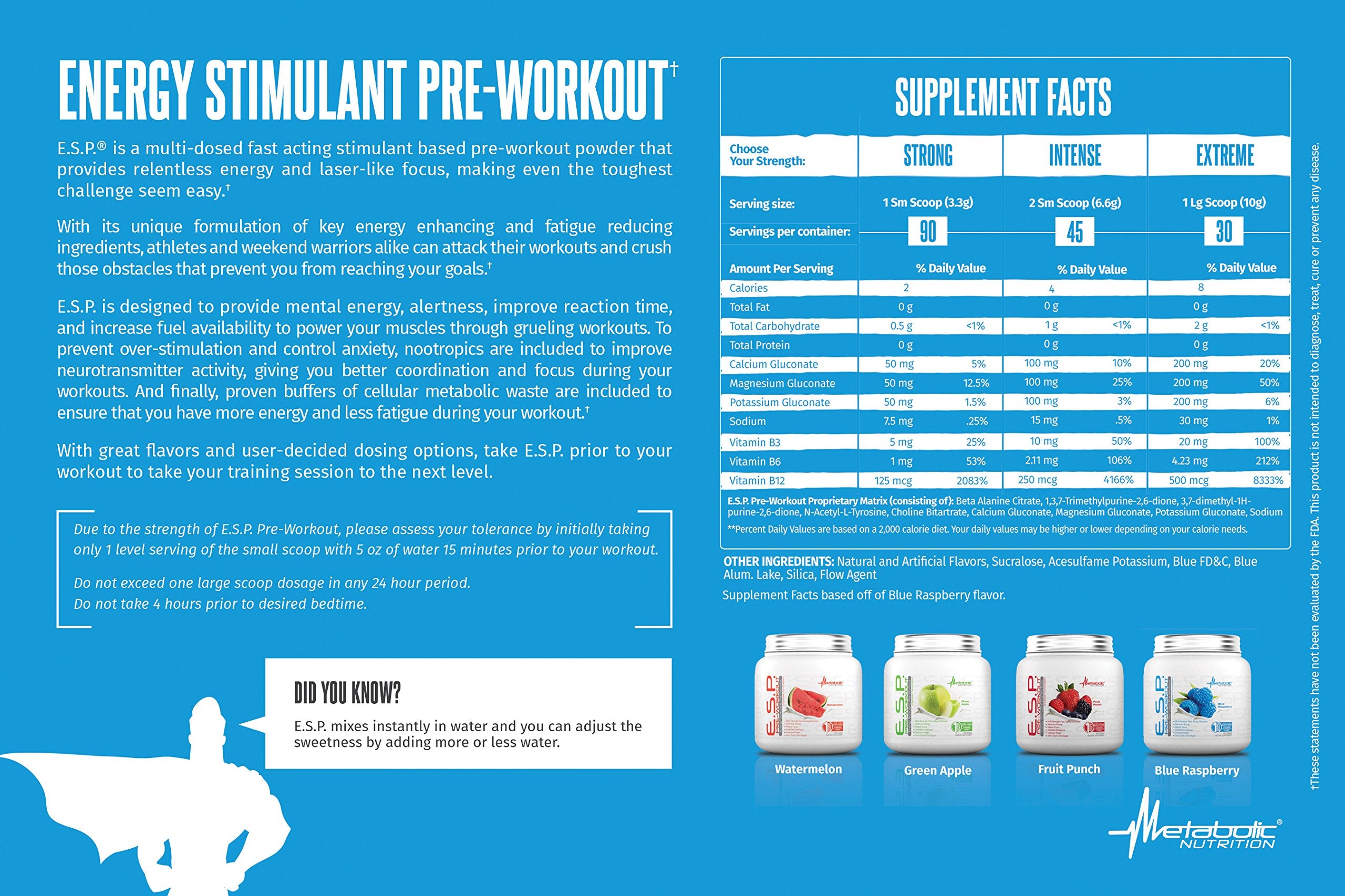 Metabolic Nutrition ESP cuchara medidora que facilita dosificar seguridad