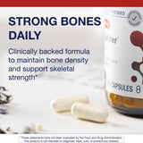 Metagenics Bone Builder etiqueta con ingredientes clave y dosificación clara