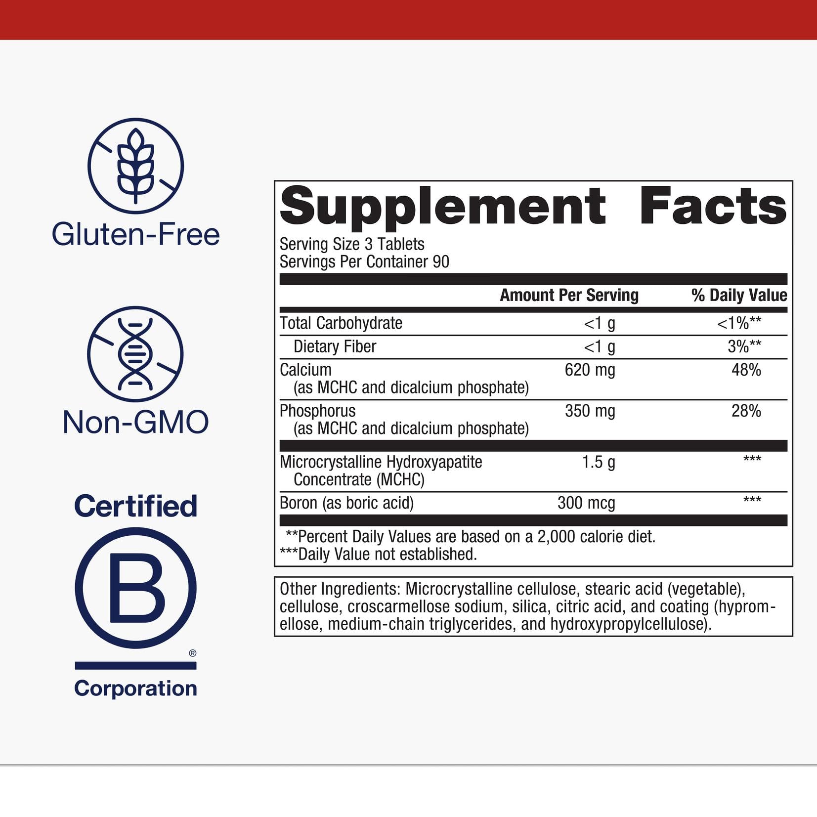 Metagenics etiqueta de ingredientes detallando minerales clave