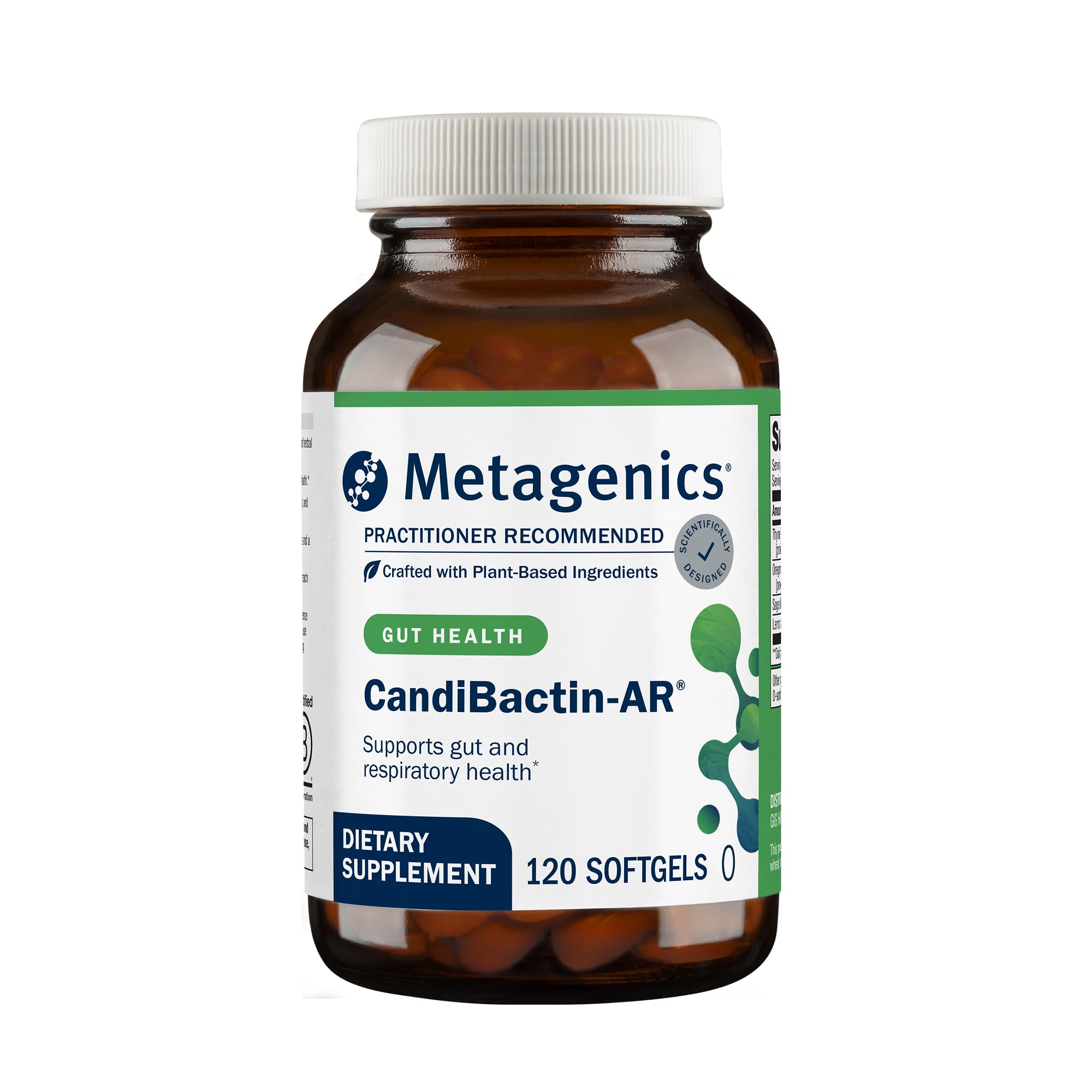 Metagenics CandiBactin-AR vista frontal del envase, claridad y confianza