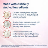 Metagenics Creatine UP mezclado en batido para recuperación rápida tras entrenar