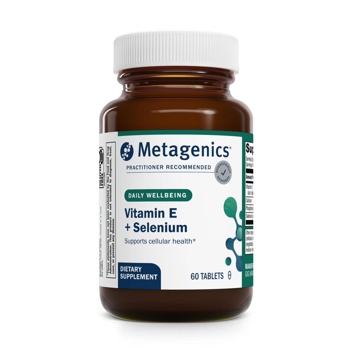 Metagenics E-400 Selenium frente del producto, muestra calidad y confianza