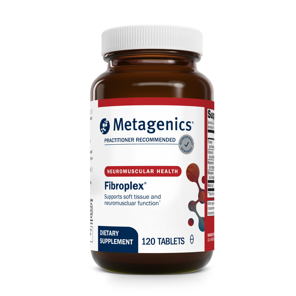 Metagenics Fibroplex vista frontal del envase mostrando calidad profesional