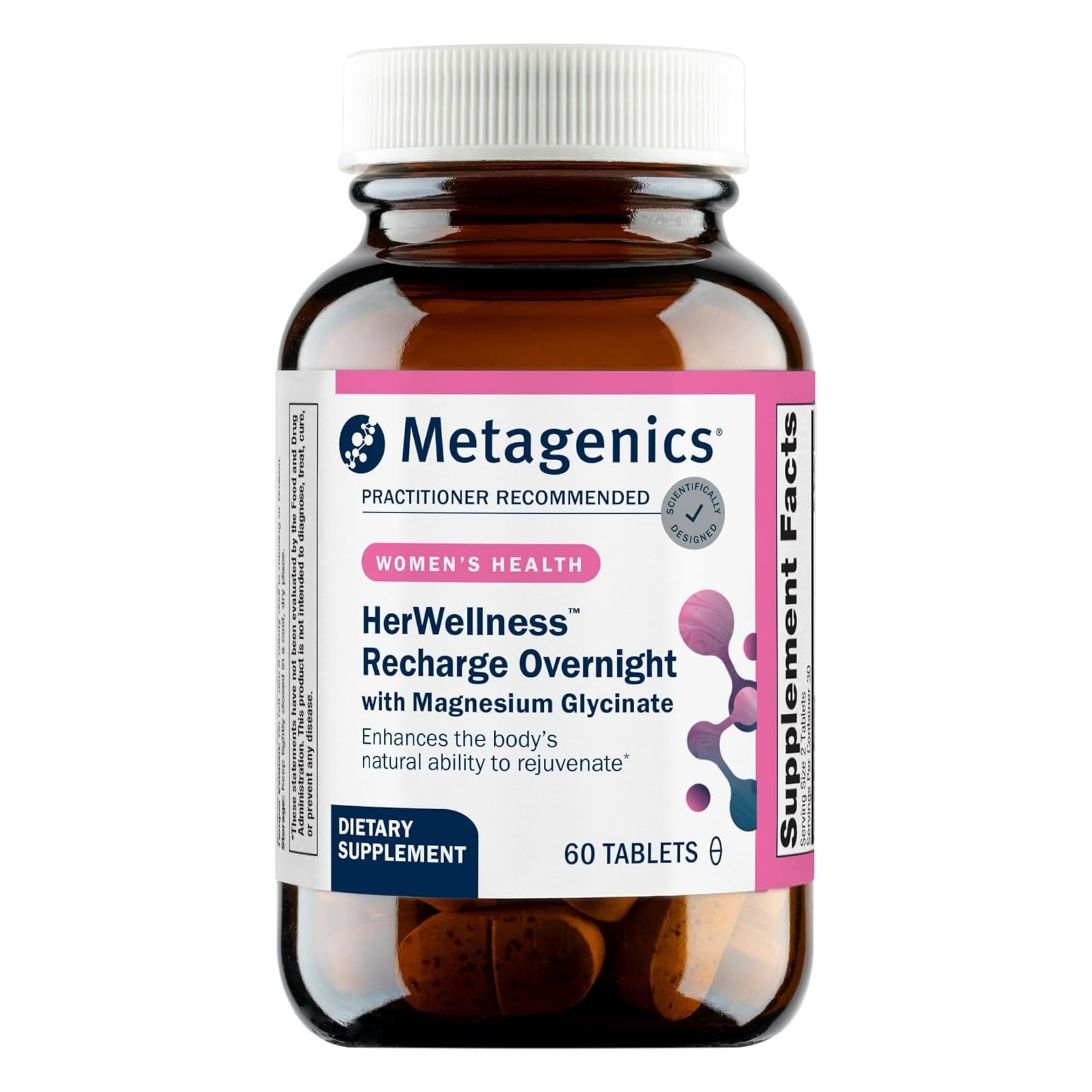 Metagenics envase frontal HerWellness mostrando beneficios y apariencia
