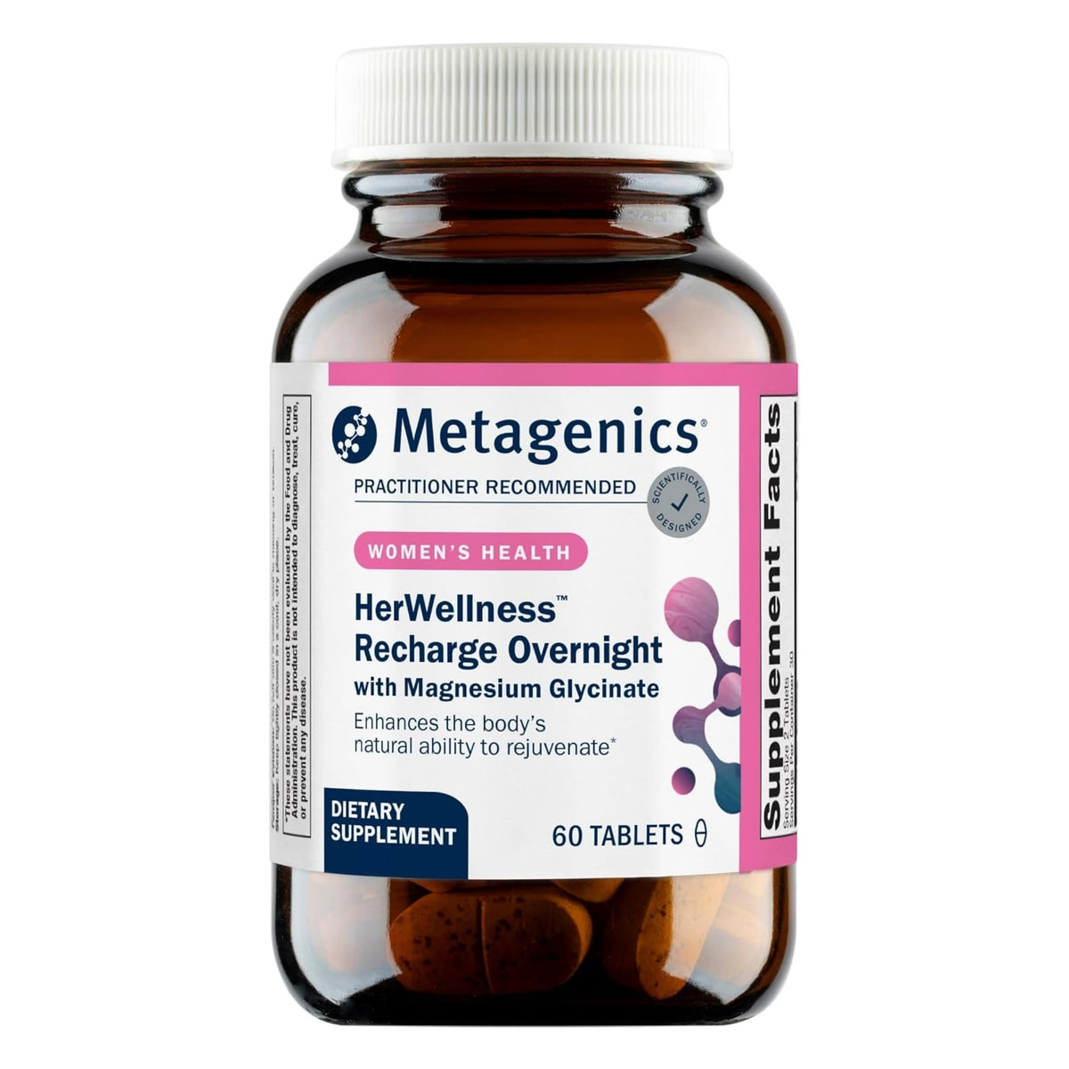 Metagenics envase frontal HerWellness mostrando beneficios y apariencia