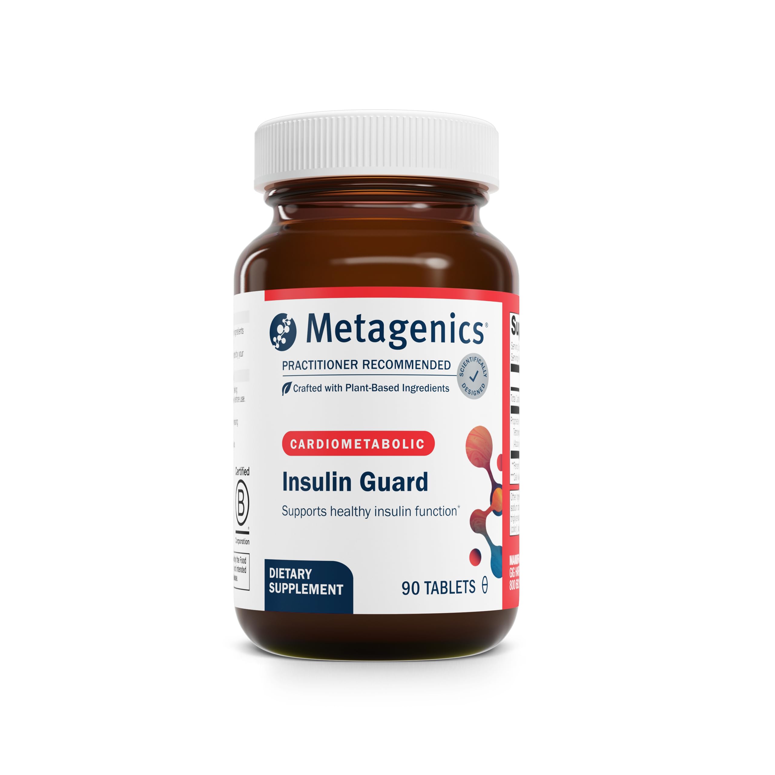 Metagenics Insulin Guard frente mostrando el envase y beneficio de apoyo metabólico