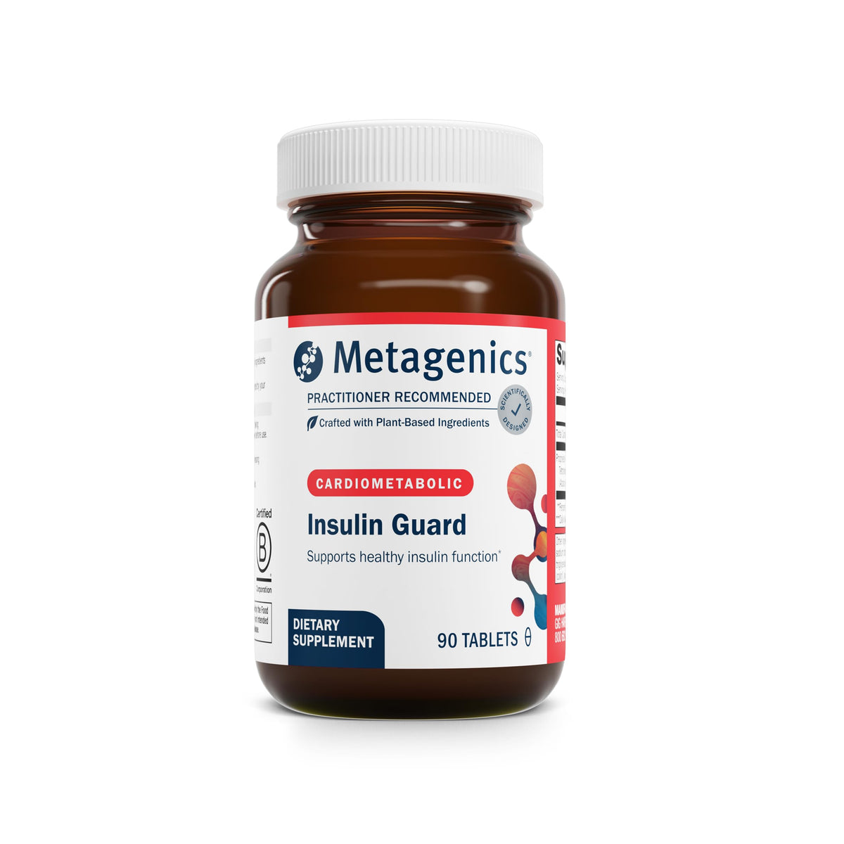 Metagenics Insulin Guard frente mostrando el envase y beneficio de apoyo metabólico