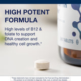 Metagenics Intrinsi ilustración de ingredientes clave B12, folato y factor intrínseco, beneficio absorción