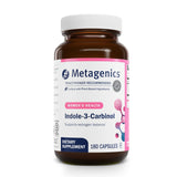 Metagenics Meta Indole-3-Carbinol envase frontal mostrando diseño y cantidad, confianza de marca