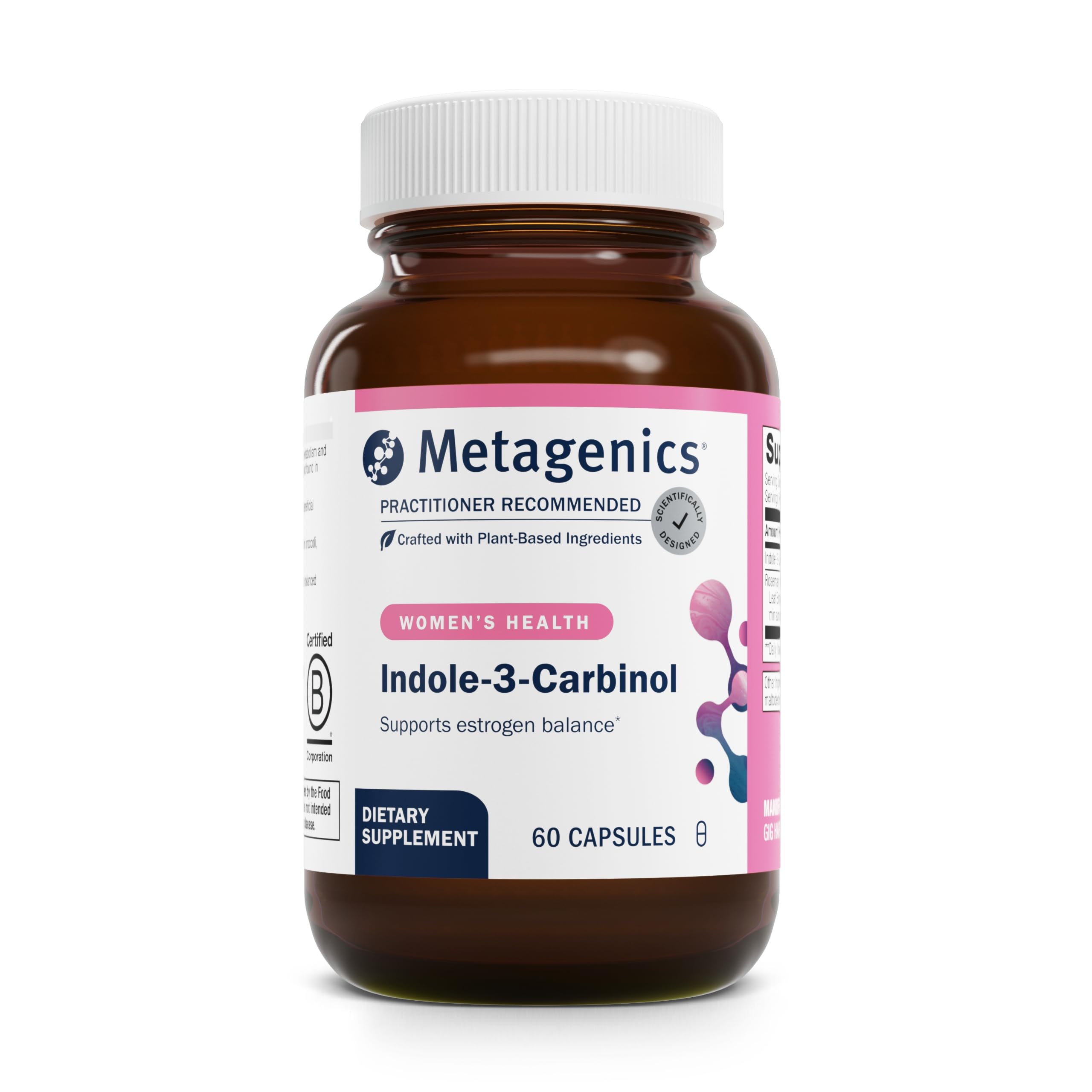 Metagenics vista frontal del envase mostrando la marca y beneficio claro