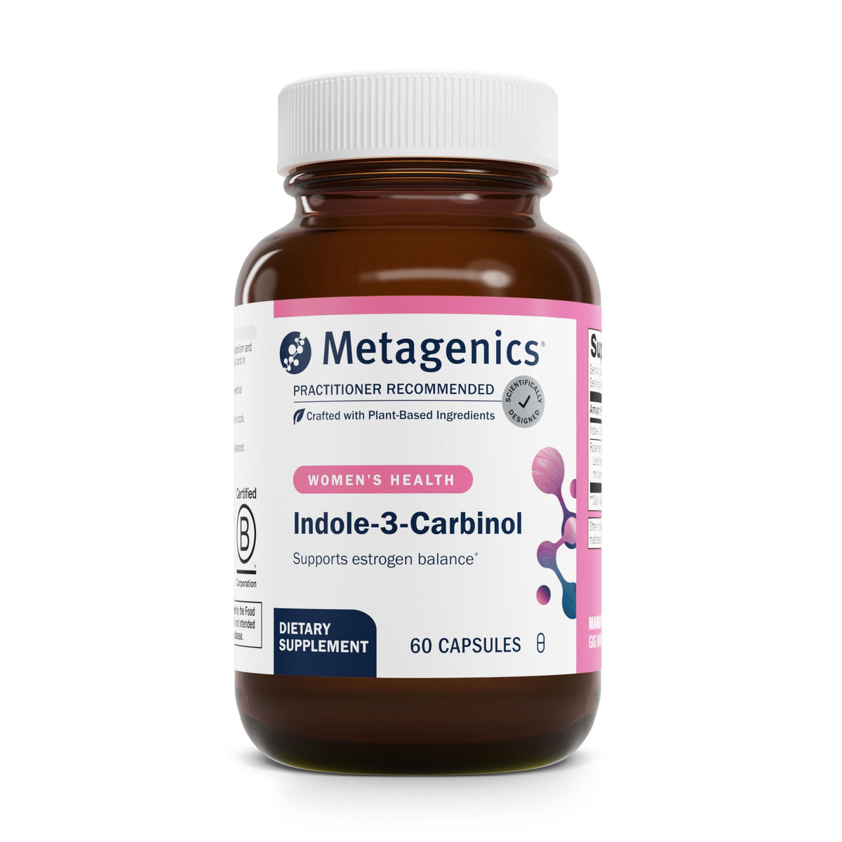 Metagenics vista frontal del envase mostrando la marca y beneficio claro