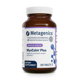 Metagenics MyoCalm Plus envase frontal mostrando la etiqueta y beneficio relajación