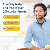 Metagenics cápsula OmegaGenics detalle de textura y facilidad de ingestión