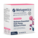Metagenics pack frontal mostrando sobres y caja para guía de uso