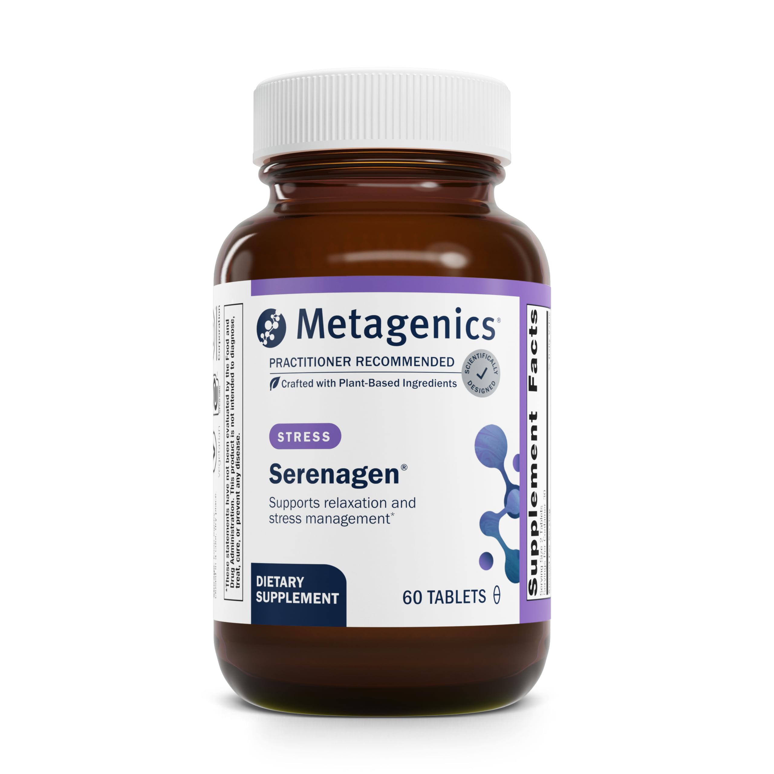 Metagenics Serenagen frente del empaque mostrando fórmula y beneficios