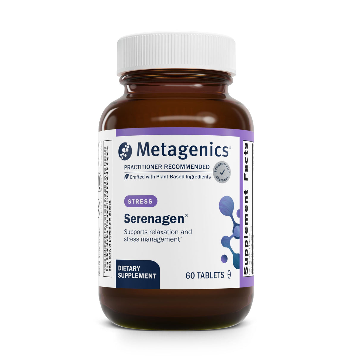 Metagenics Serenagen frente del empaque mostrando fórmula y beneficios