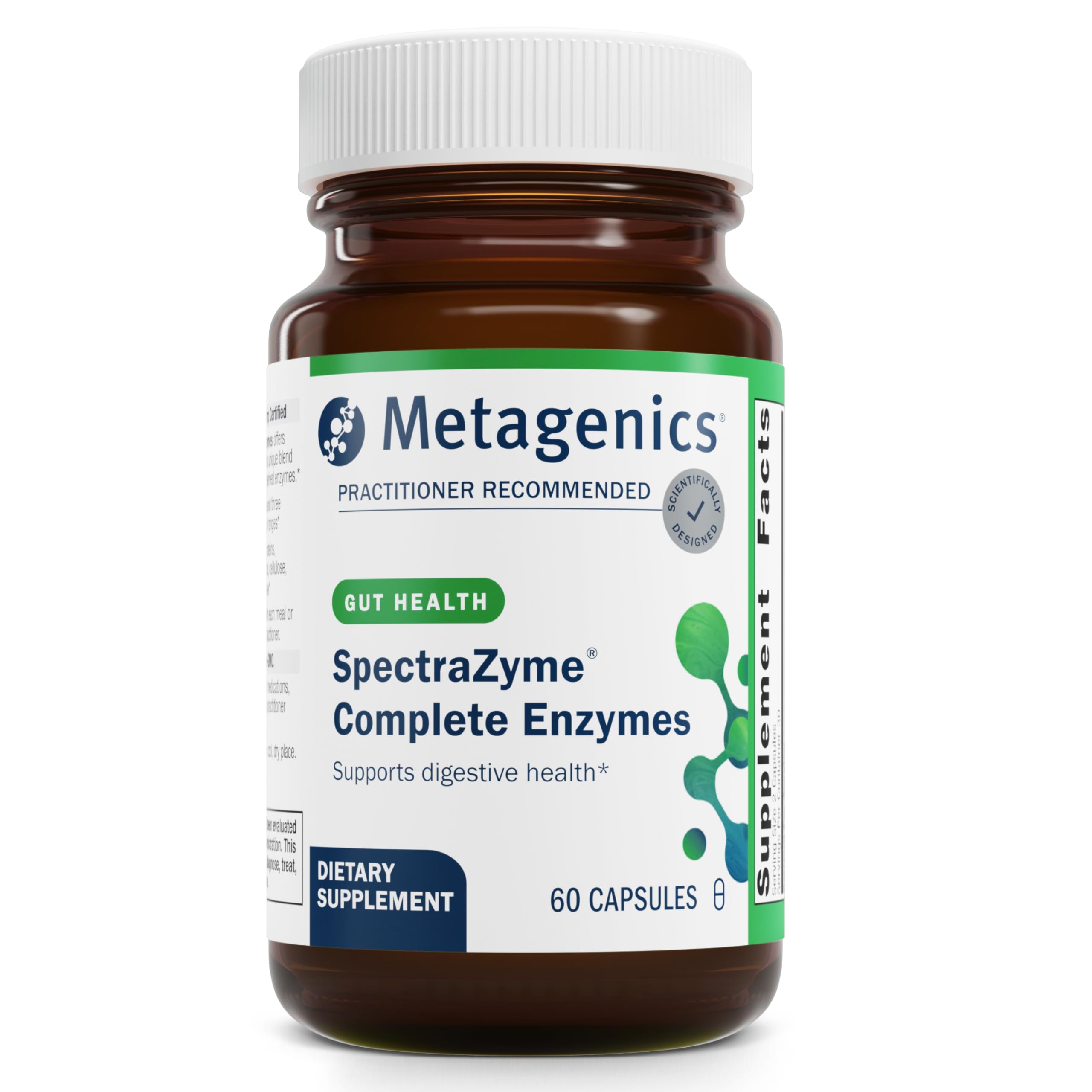 Metagenics SpectraZyme frente del envase mostrando diseño y claridad