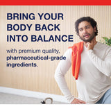Metagenics barra en mano para comparar tamaño y conveniencia