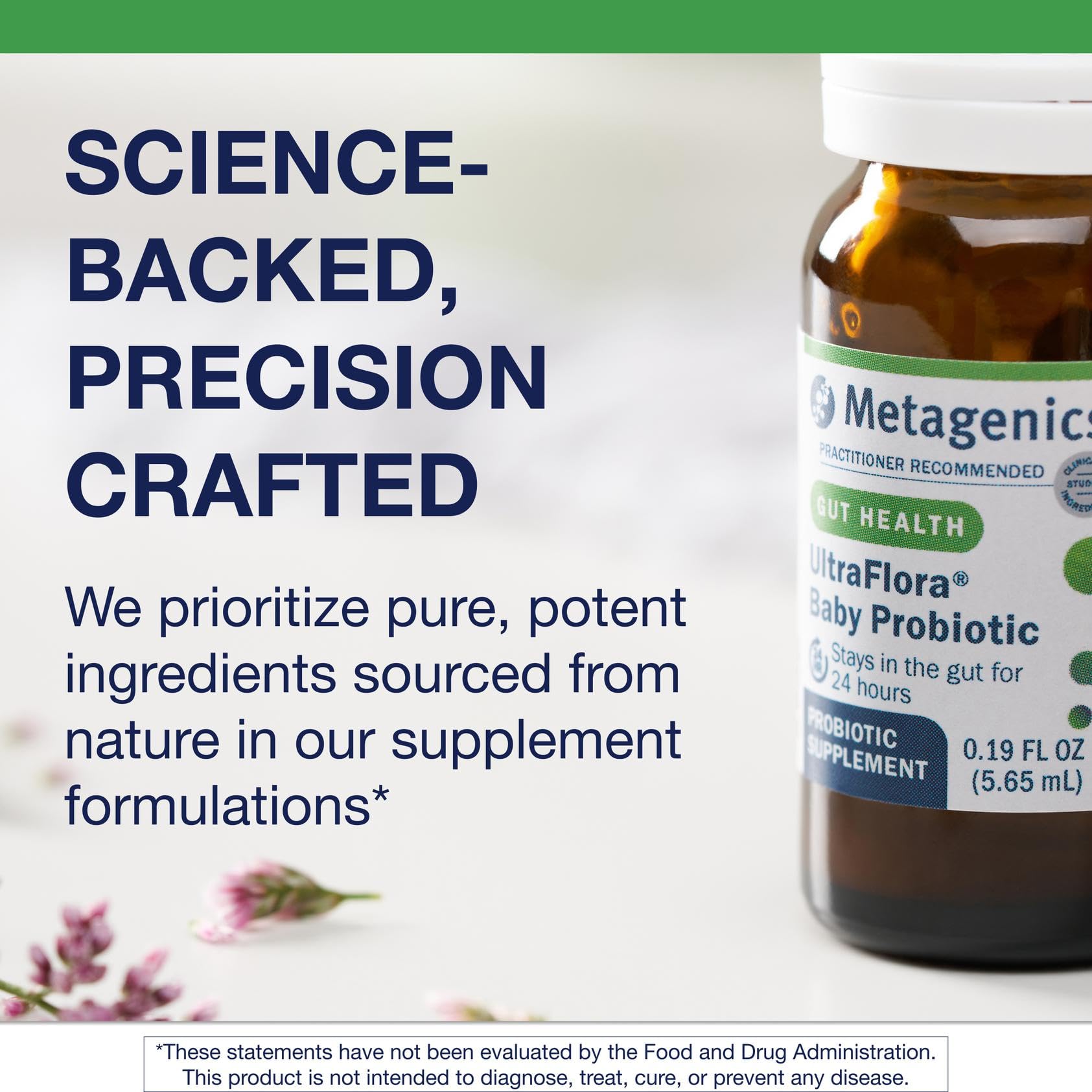 Metagenics UltraFlora Baby textura del contenido aceitoso que facilita mezcla con alimentos