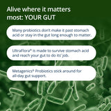 Escena de estilo de vida con Metagenics UltraFlora apoyando rutina diaria y bienestar intestinal