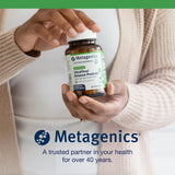 Metagenics estilo de vida saludable con producto para bienestar cotidiano