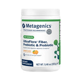 Metagenics envase UltraFlora Fiber frente mostrando diseño y beneficio de regularidad
