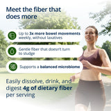 Metagenics polvo UltraFlora Fiber textura naranja para mezcla fácil y sabor agradable