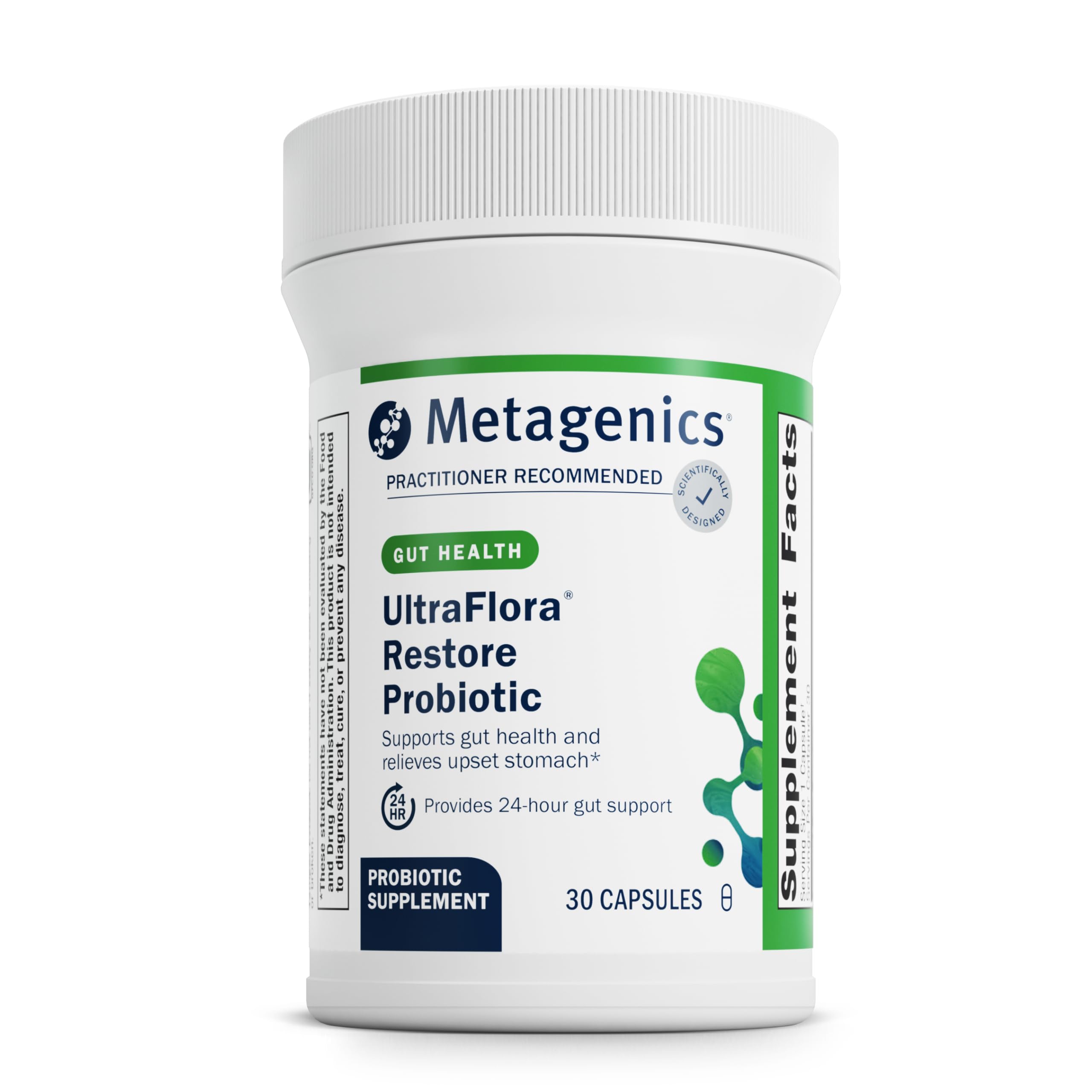 Metagenics UltraFlora Restore frontal con beneficios visibles