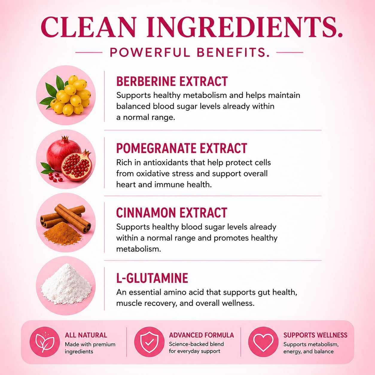 Metamex etiqueta con lista de ingredientes naturales y beneficios