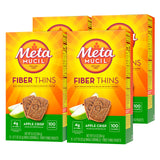Metamucil envase frontal Apple Crisp mostrando porciones individuales y beneficio práctico