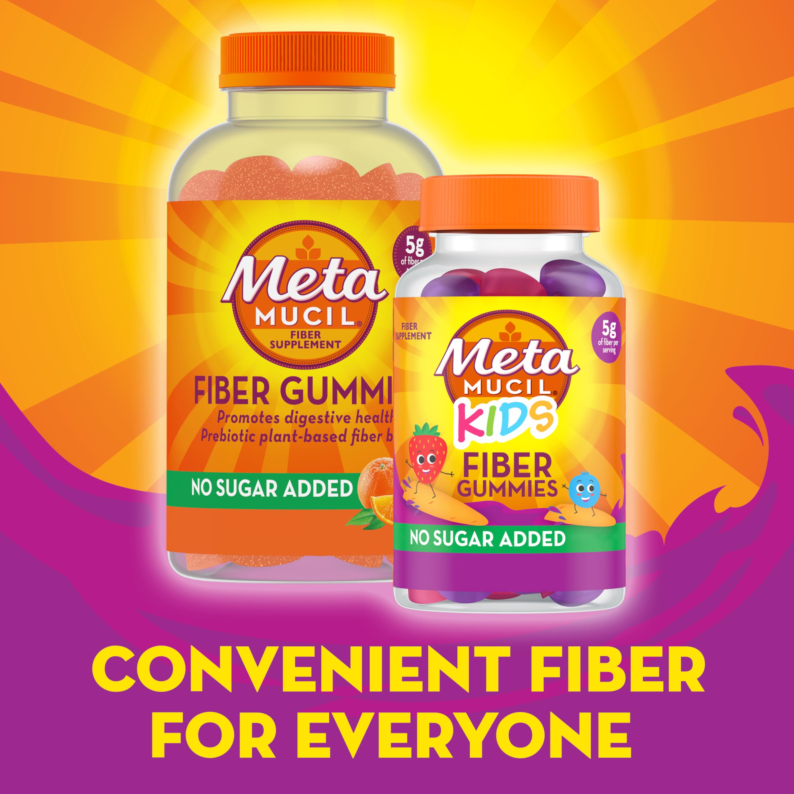 Metamucil bote abierto con gomitas listas para consumo familiar