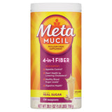 Metamucil envase frontal mostrando tamaño y marca para fácil identificación