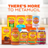 Metamucil etiqueta de ingredientes legible, información de fibras y prebióticos