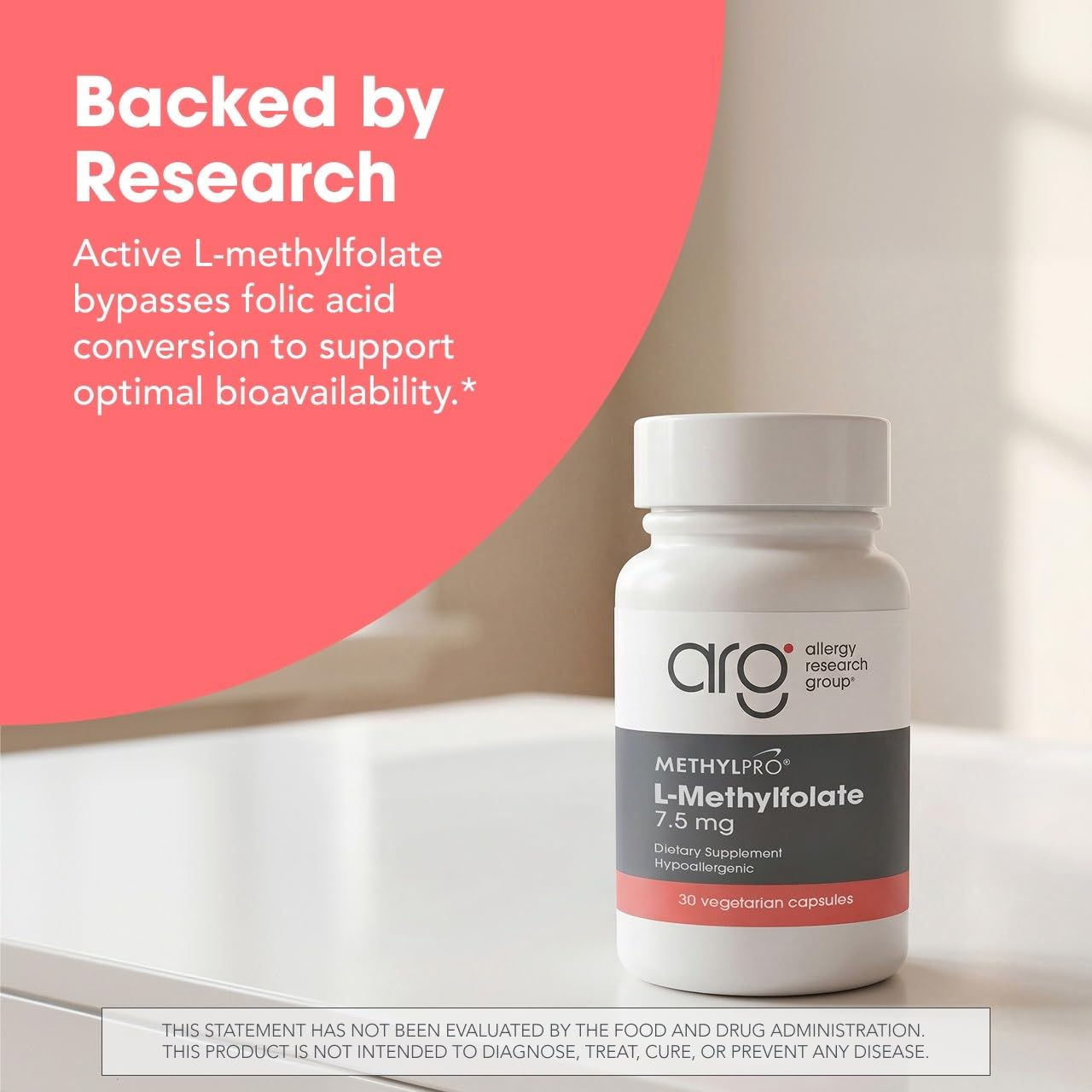 MethylPro detalle de etiqueta indicando 7.5 mg y avisos de alérgenos