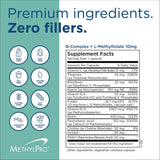 MethylPro etiqueta nutricional destaca dosis y pureza