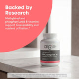 Etiqueta nutricional de MethylPro con ingredientes metilados visibles, beneficio transparencia