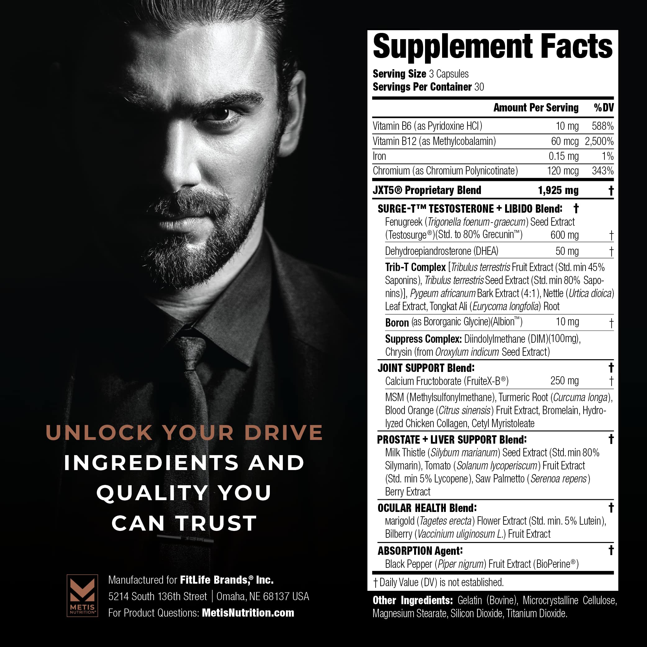 METISNutrition cápsulas JXT5 primer plano de textura y fácil ingestión