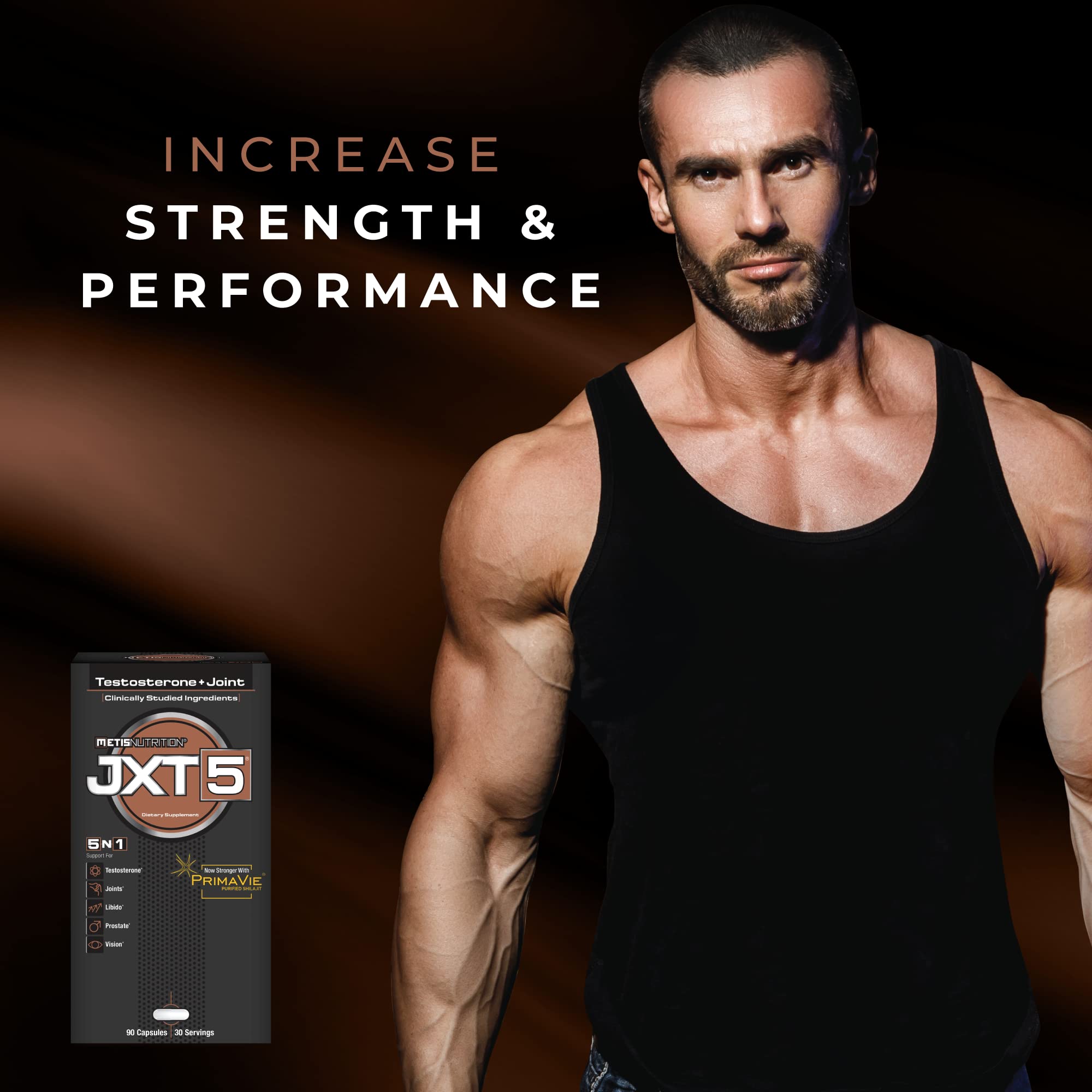 METISNutrition frasco JXT5 en mano para comparar tamaño y dosis diaria