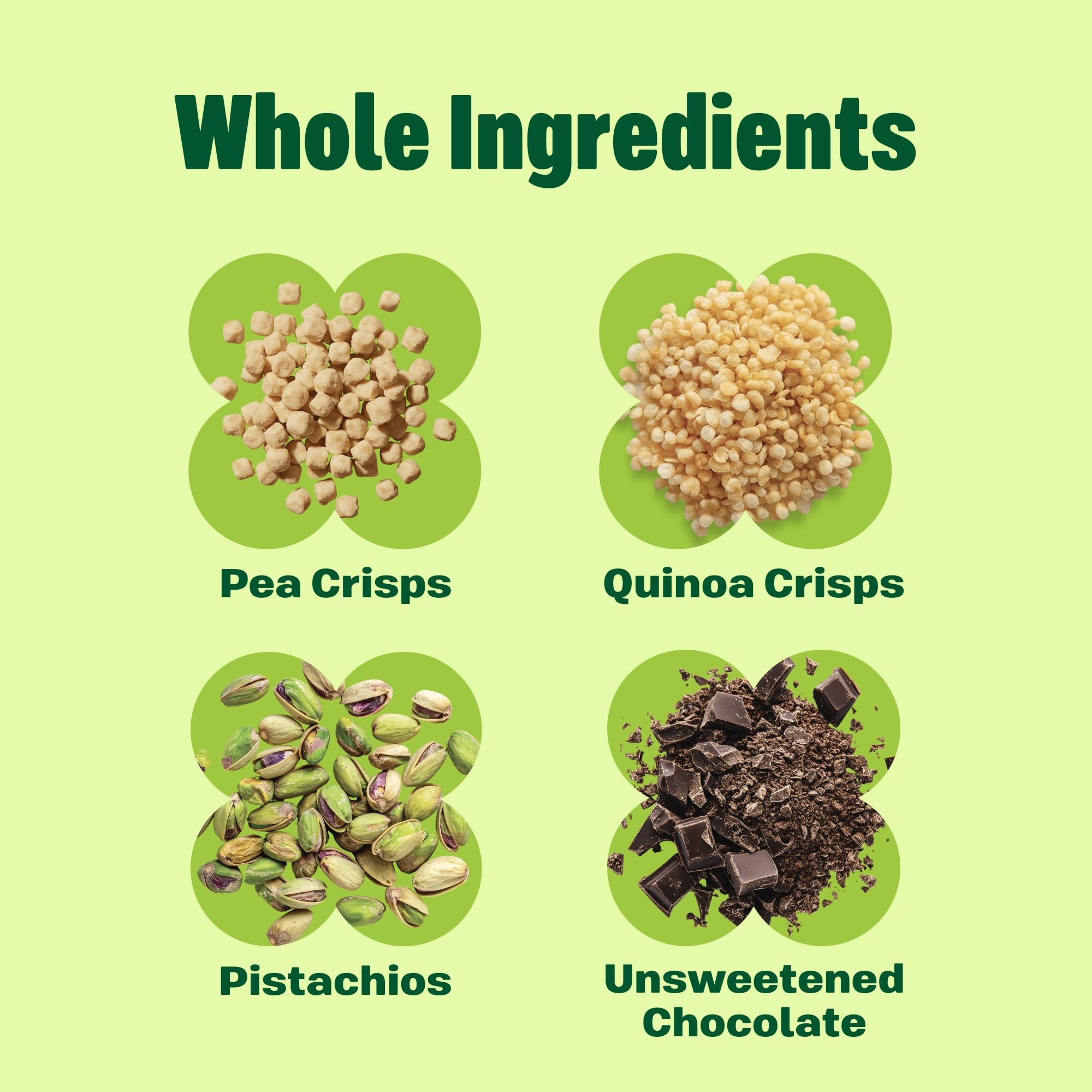 Mezcla etiqueta con ingredientes limpios y beneficios nutricionales