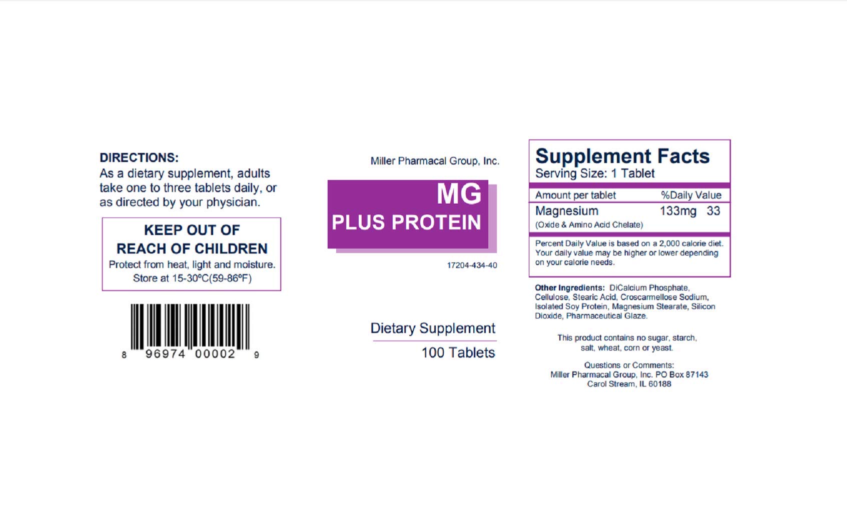 Mg Plus Protein tableta en primer plano mostrando textura y tamaño cómodo