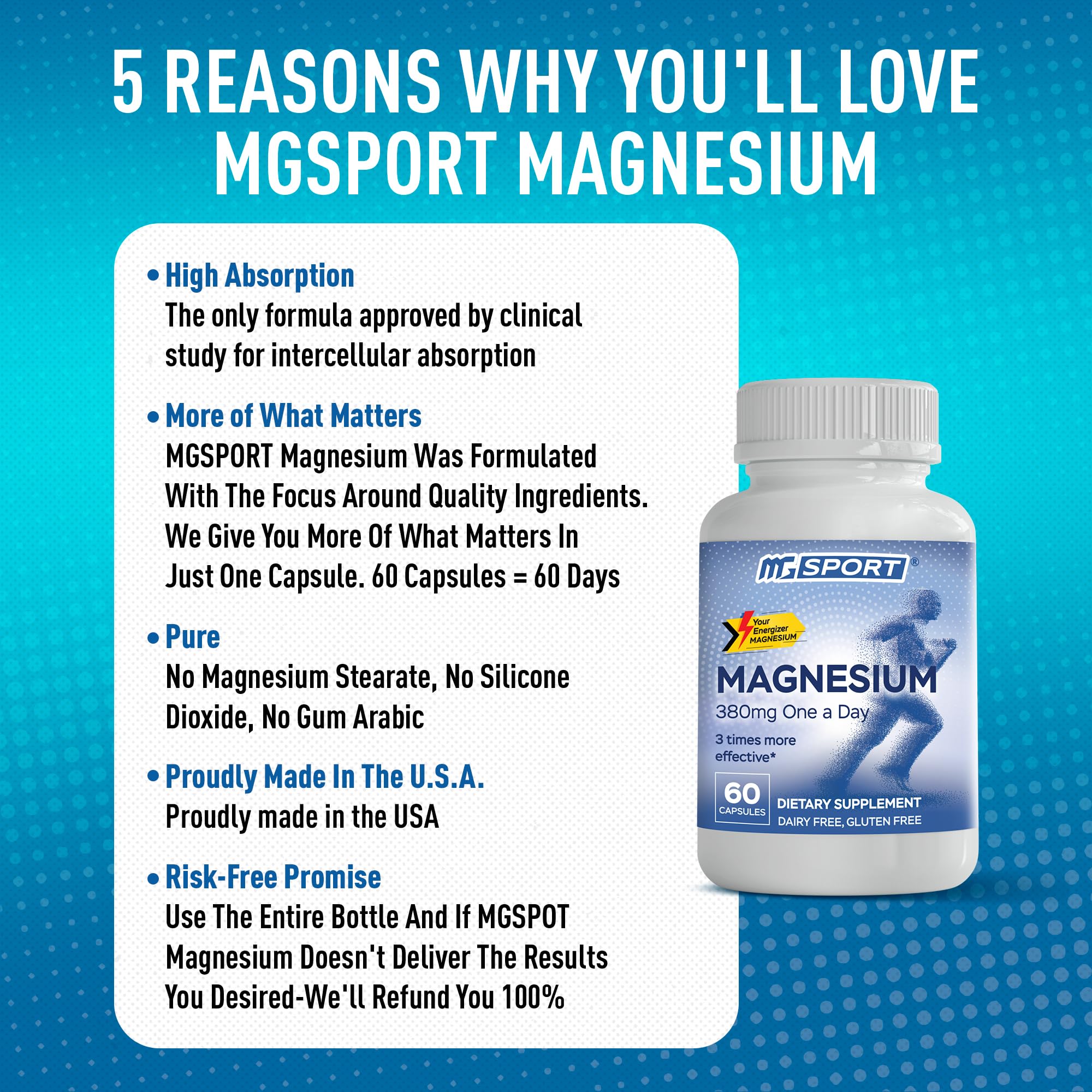 MGSPORT etiqueta nutricional destacando magnesio 380 mg y vitaminas