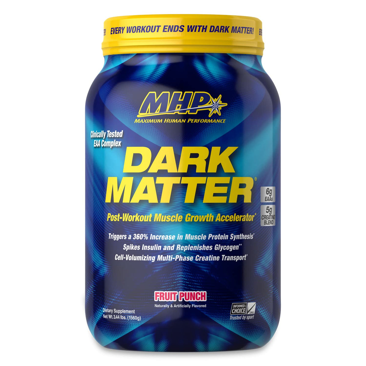 MHP Dark Matter vista frontal del envase con etiqueta clara y beneficios