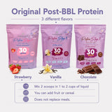 MI NUEVA SILUETA batido servido con frutas, nutrición complementaria apetecible