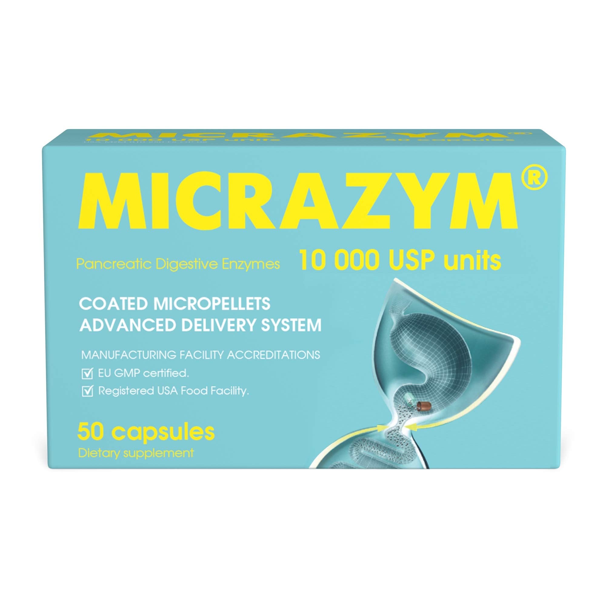 Micrazym frente del empaque mostrando etiquetado y beneficios clave