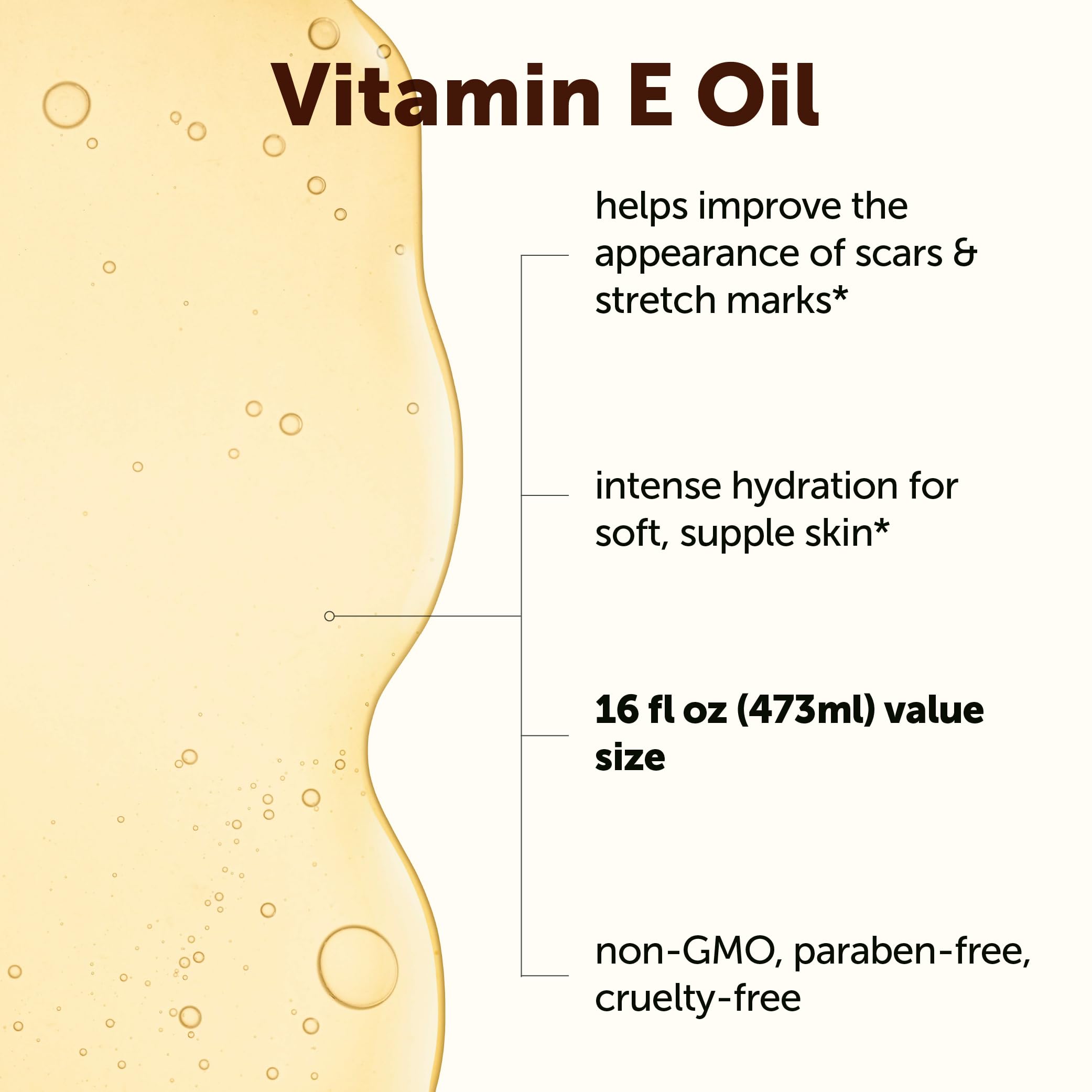 Micro Ingredients primer plano de textura aceitosa que sugiere absorción y suavidad