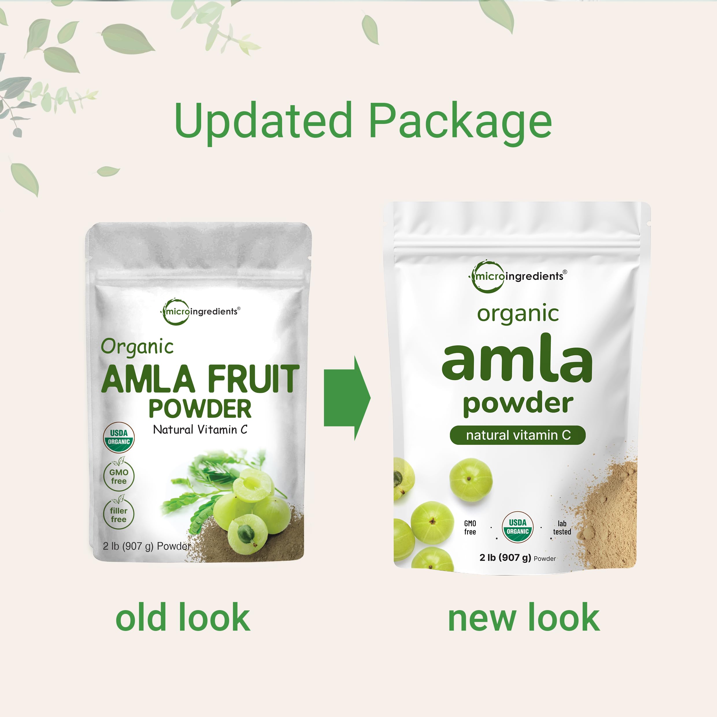 Micro Ingredients cuchara con polvo de amla ilustra dosis y facilidad de uso