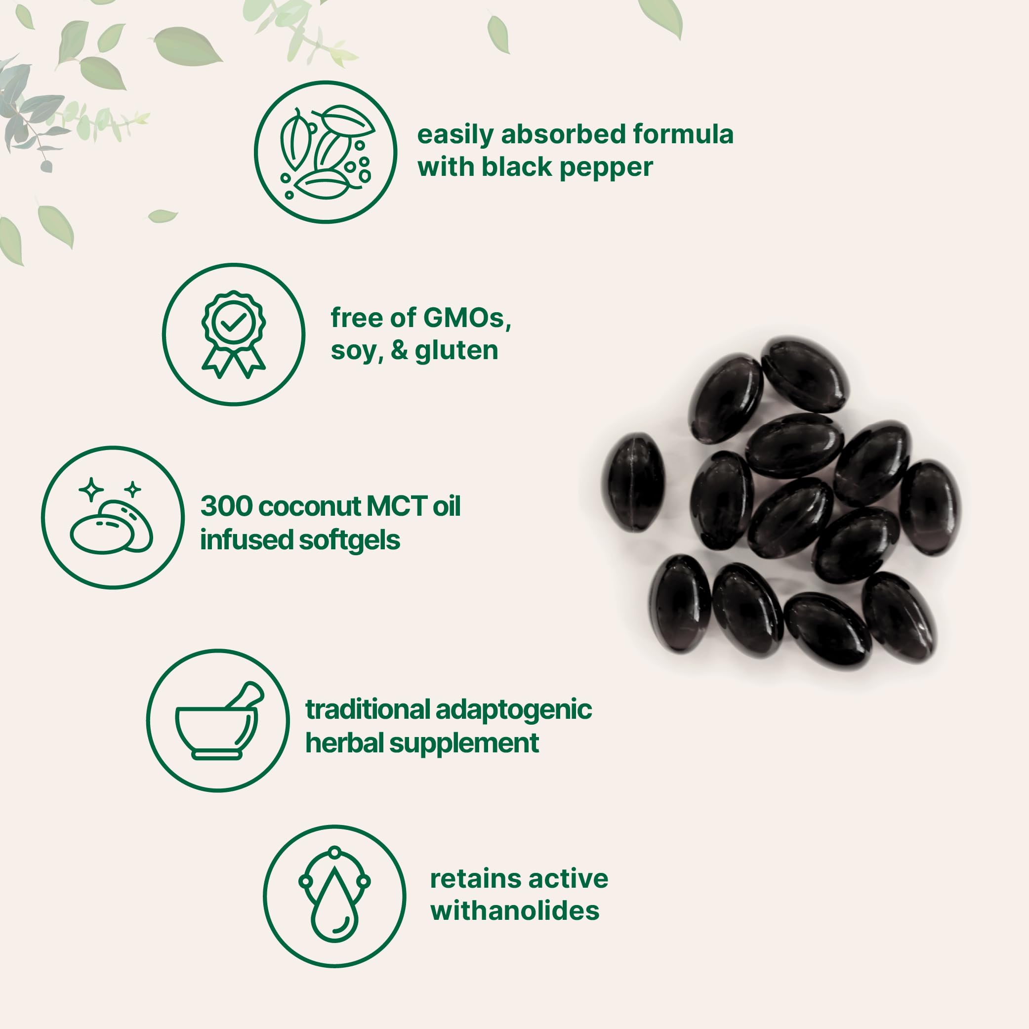 Micro Ingredients softgel en mano para mostrar tamaño y facilidad de deglución