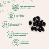 Micro Ingredients softgel en mano para mostrar tamaño y facilidad de deglución