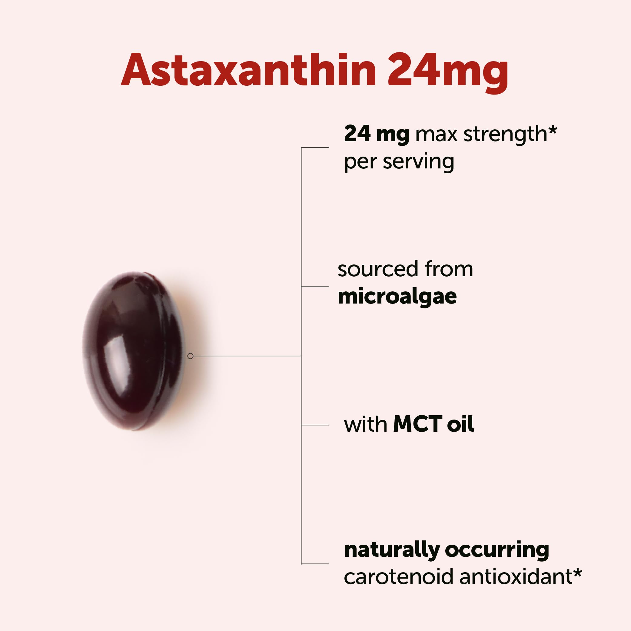 Micro Ingredients aceite MCT vertiéndose, mejora absorción de astaxantina